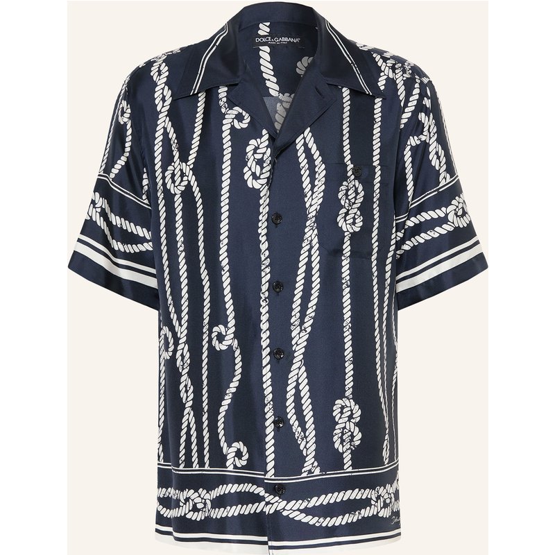 Dolce & Gabbana Resorthemd Comfort Fit Aus Seide blau