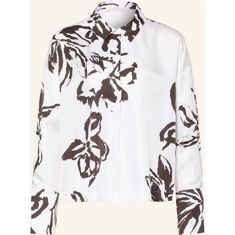 Herzens Blusenshirt Aus Seide weiss