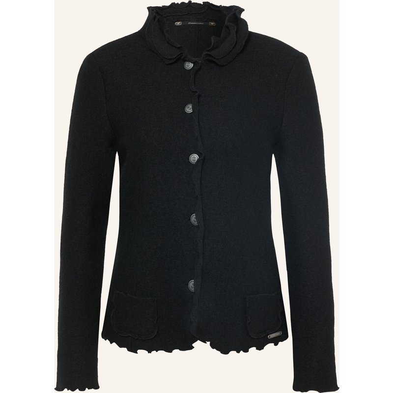 Hammerschmid Strickjacke Bademn schwarz