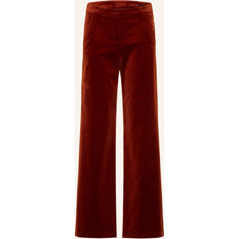 Windsor. Marlenehose Aus Samt rot