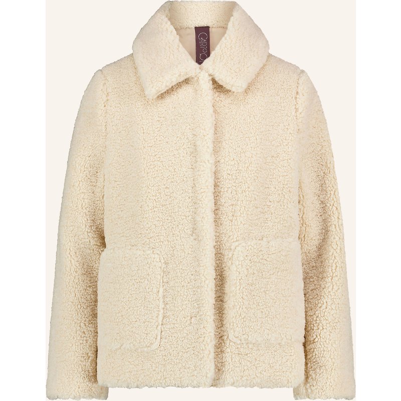 Cartoon Teddyfell-Jacke beige