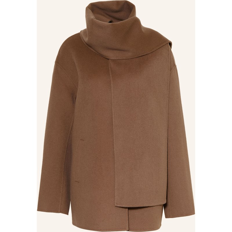 Iq Studio Jacke Mit Abnehmbarem Schal braun