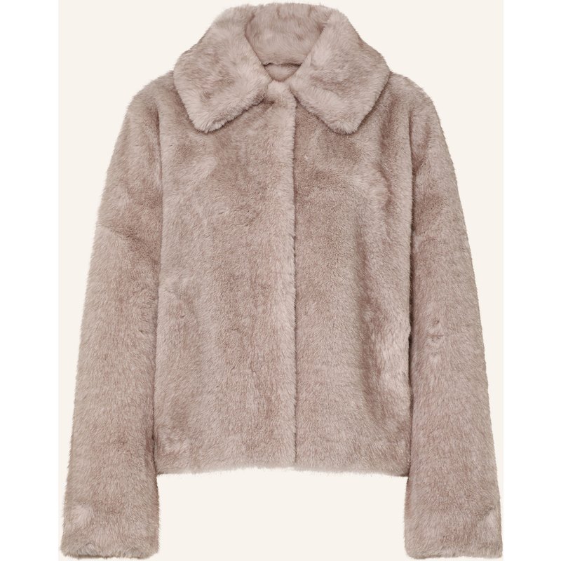 Iq Studio Kunstfell-Jacke beige