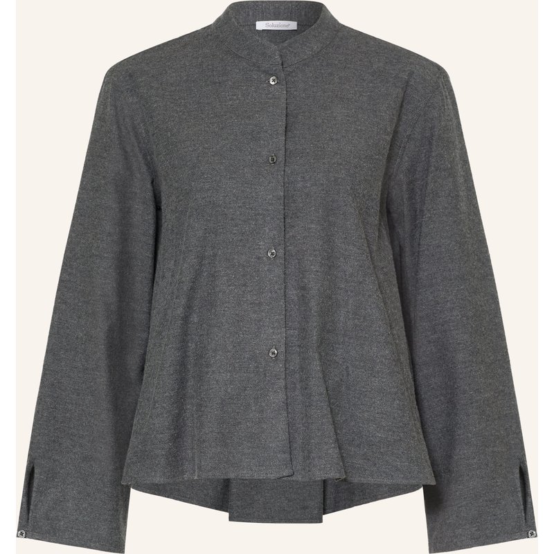 Soluzione Oversized-Bluse grau