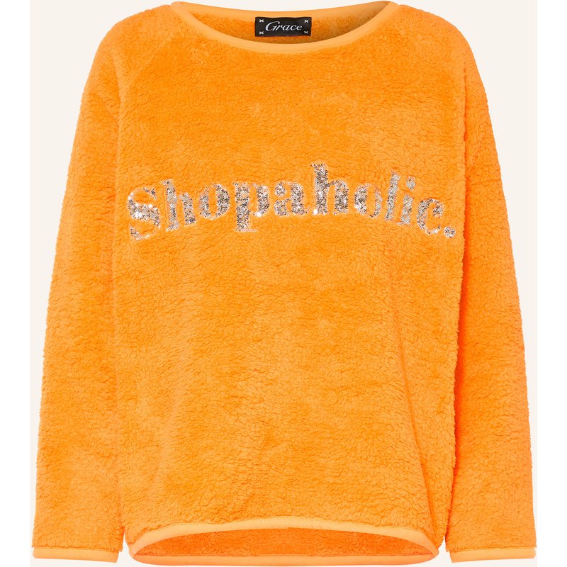 Grace Pullover Mit Pailletten orange