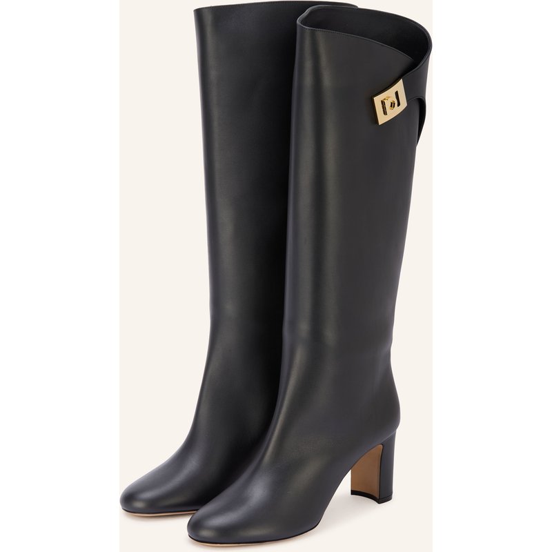 Ferragamo Stiefel Elli schwarz