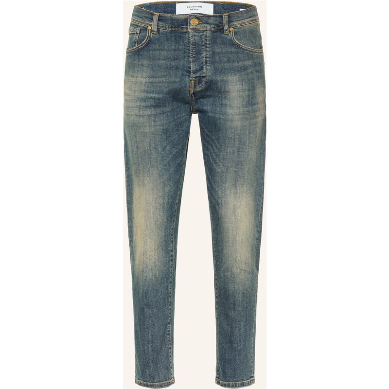 Goldgarn Denim Jeans Rheinau Relaxed Cropped Fit blau