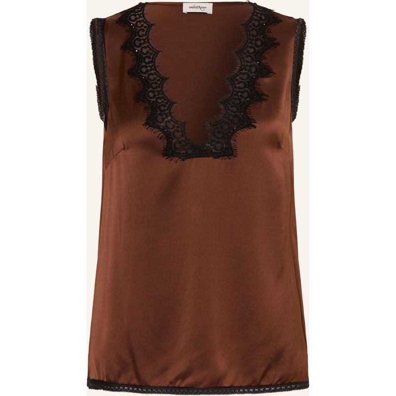 Ottod'ame Satintop Mit Spitze braun
