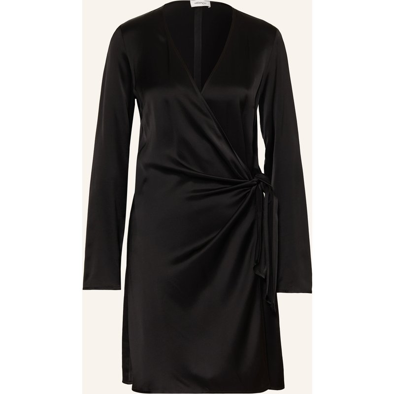 Ottod'ame Wickelkleid Aus Satin schwarz