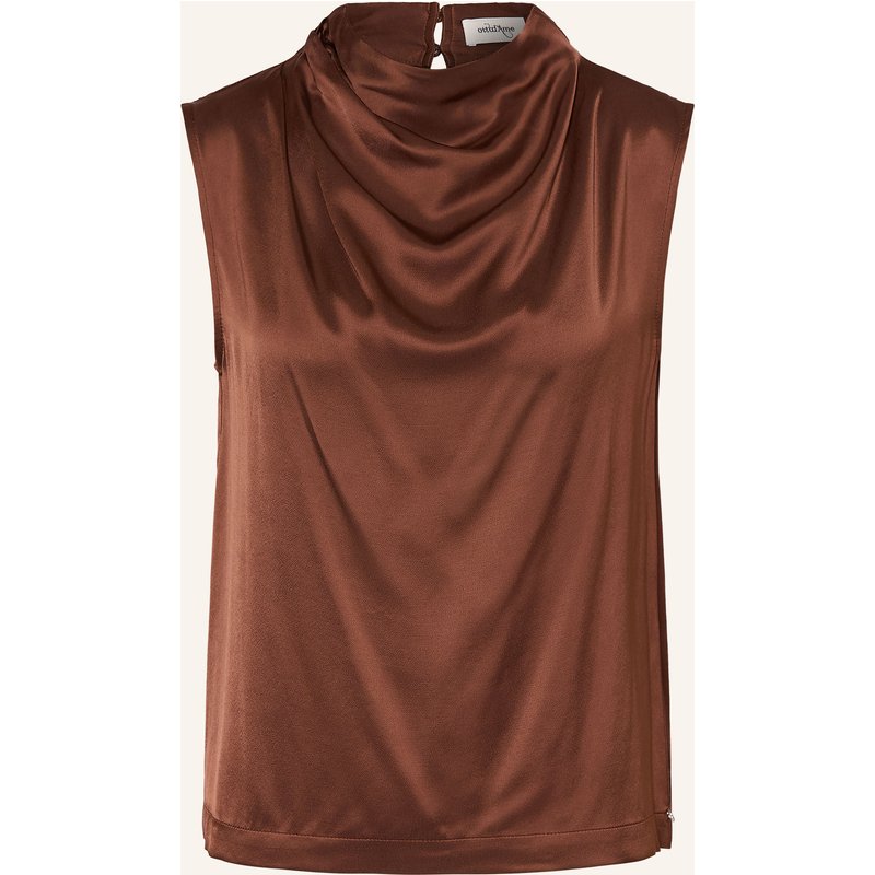 Ottod'ame Blusentop Aus Satin braun