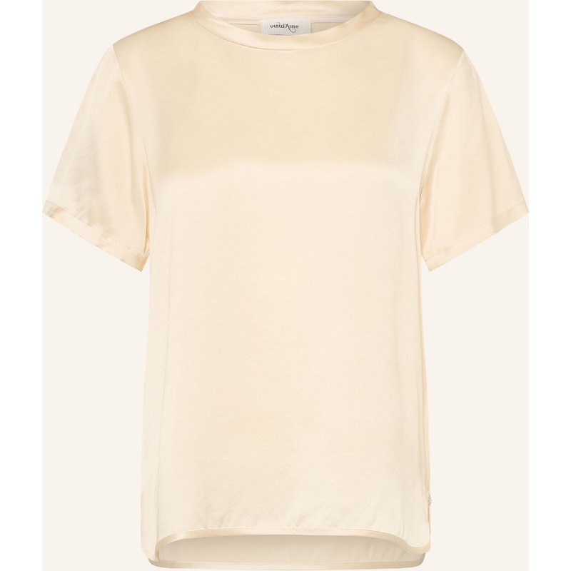 Ottod'ame Blusenshirt Luisa Aus Satin beige
