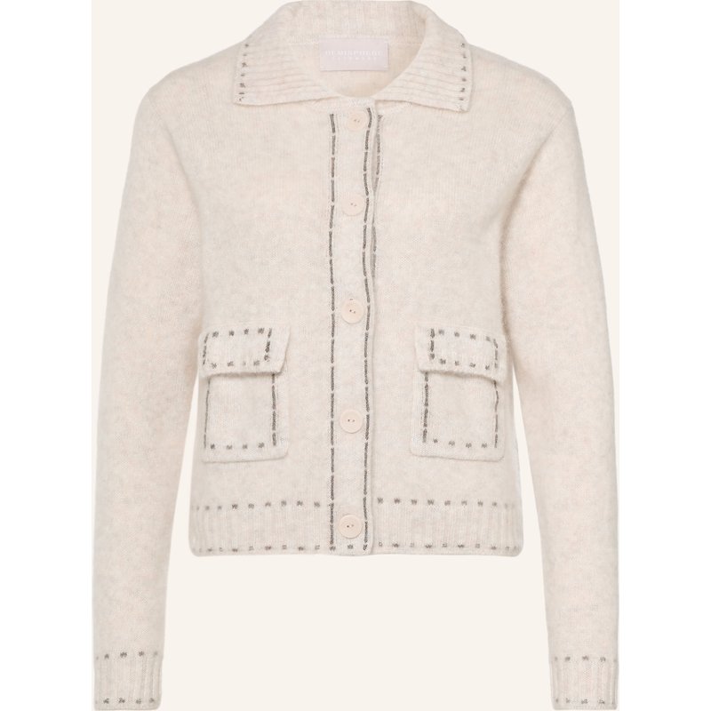Hemisphere Strickjacke Mit Cashmere weiss