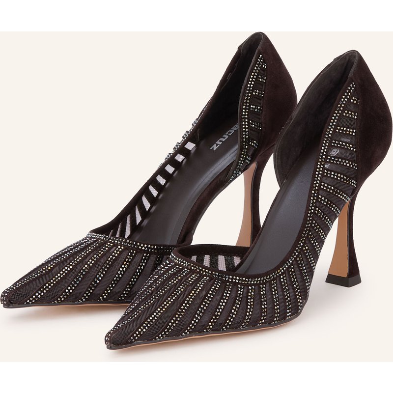 Lola Cruz Pumps Mit Schmucksteinen braun