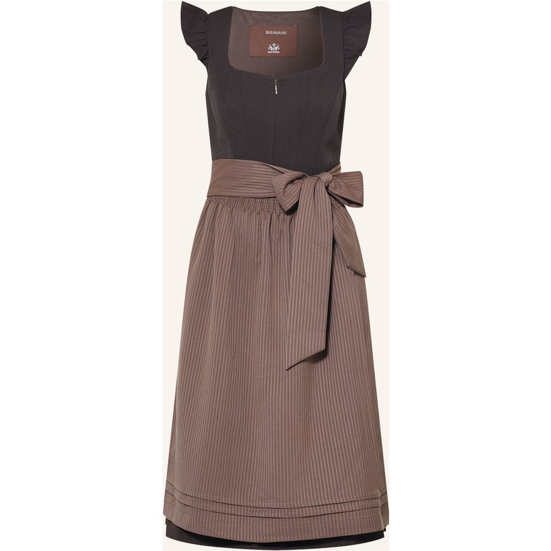 Spieth & Wensky Dirndl Brigitte Mit Rüschen braun