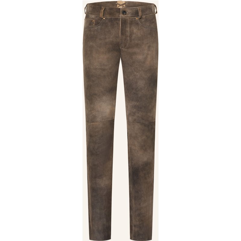 Beckert Lederhose Costa Slim Fit braun