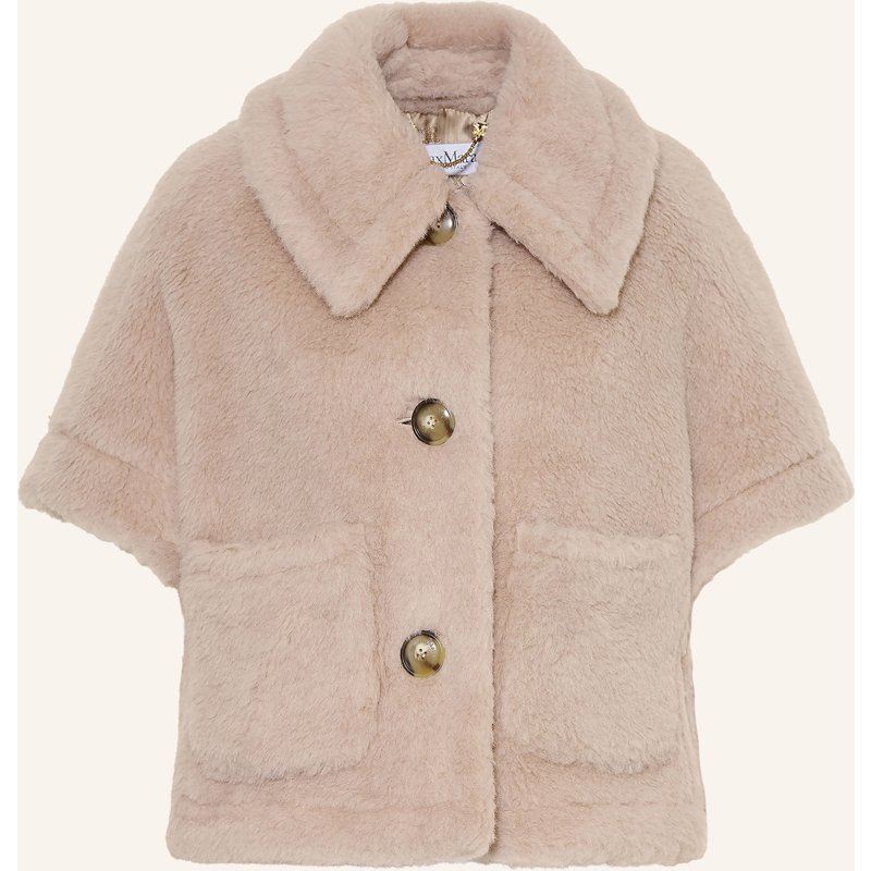 Max Mara Kunstfell-Weste New Terzo Mit Alpaka beige