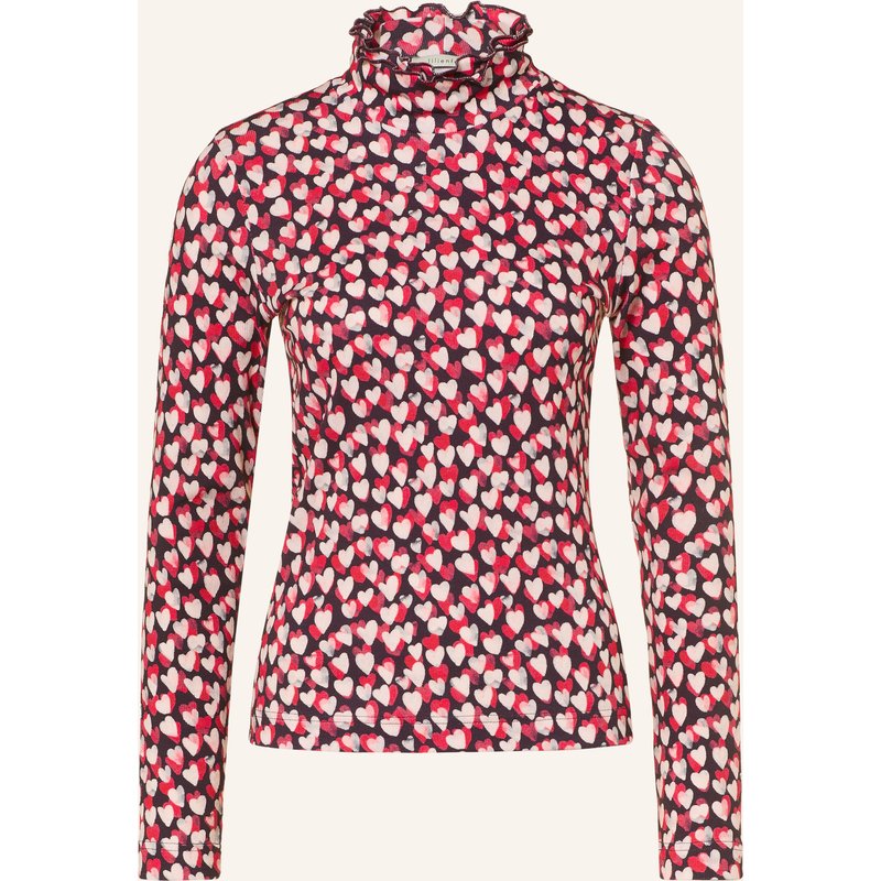 Lilienfels Longsleeve Mit Rüschen rot