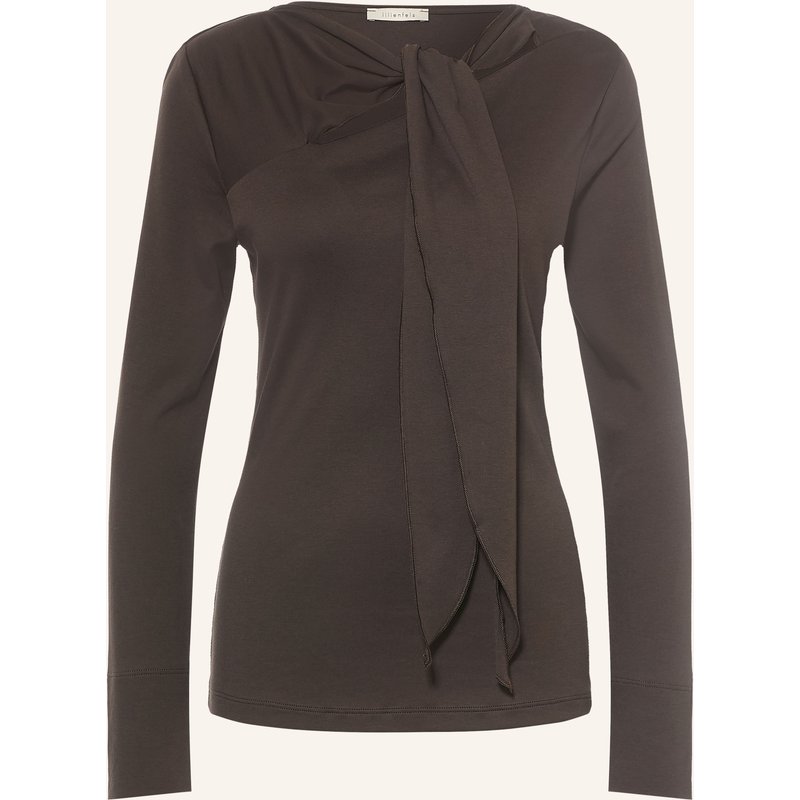 Lilienfels Longsleeve Mit Schluppe braun