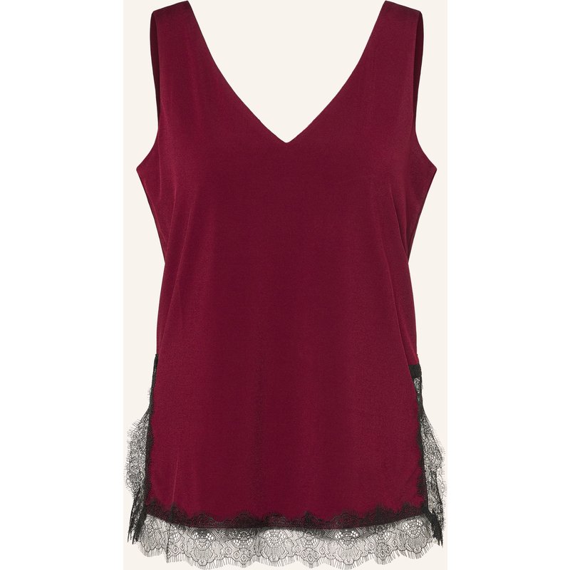 Miss Lagotte Blusentop Mit Spitze rot