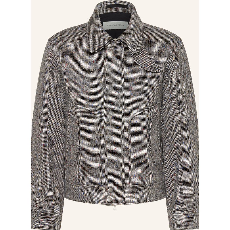 Dries Van Noten Tweed-Blouson schwarz