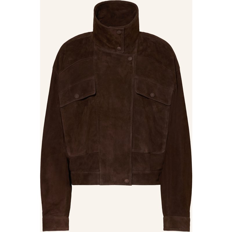 Nour Hammour Lederjacke Quincy braun