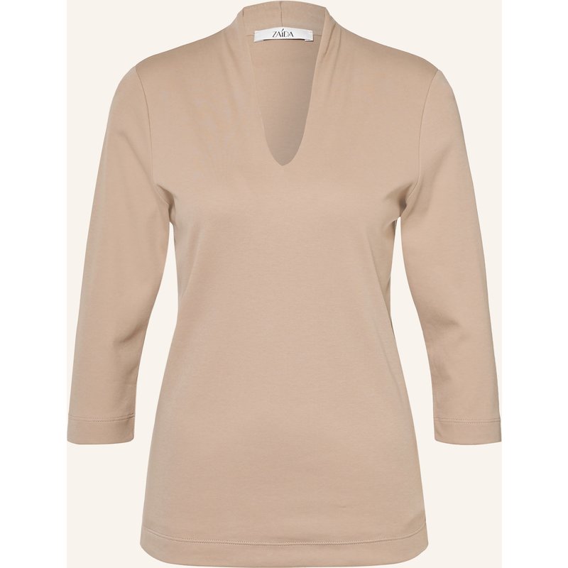 Zaída Shirt Mit Kelchkragen beige