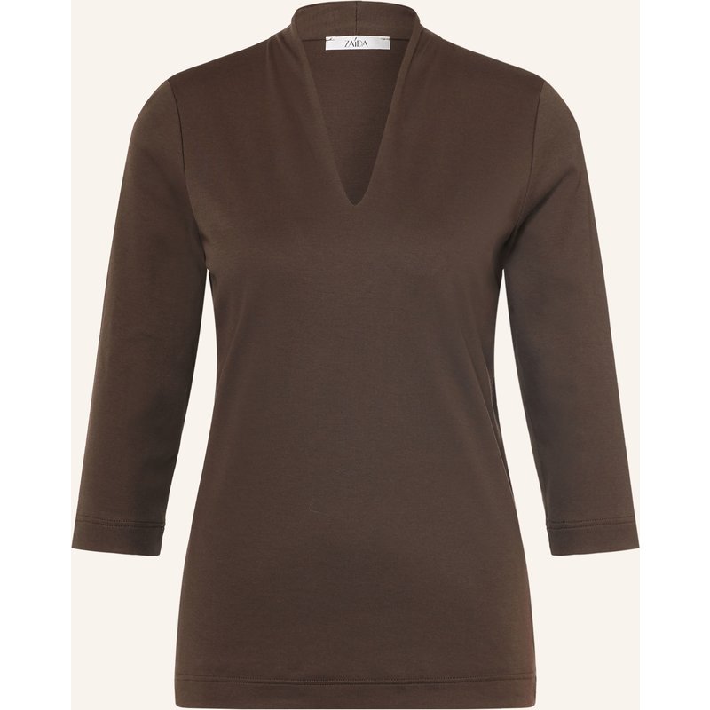 Zaída Shirt Mit Kelchkragen braun