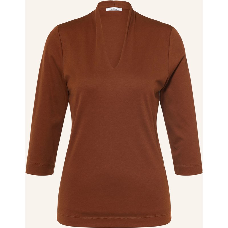 Zaída Shirt Mit Kelchkragen braun