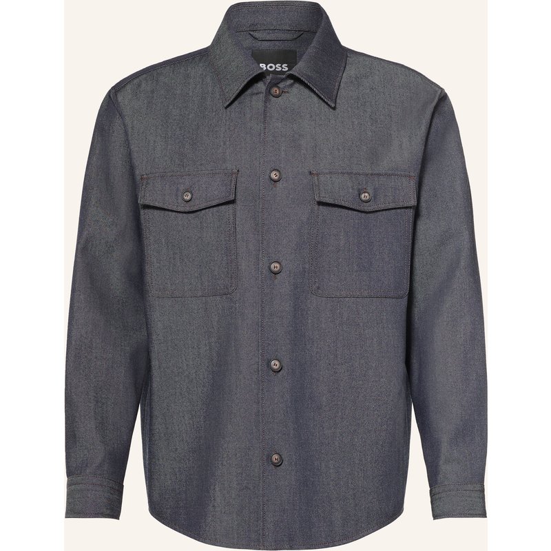 Boss Overshirt Carper In Jeansoptik blau