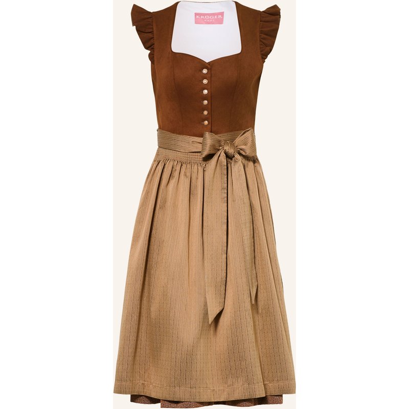 Krüger Dirndl Mit Rüschen braun