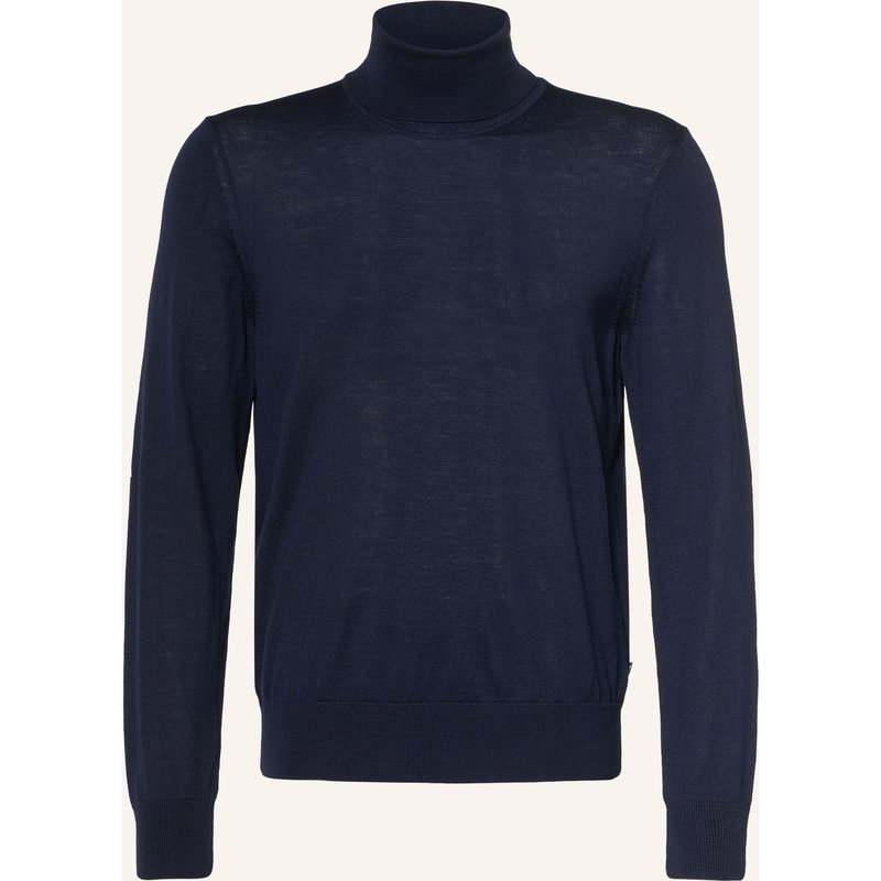 Boss Rollkragenpullover Musso blau