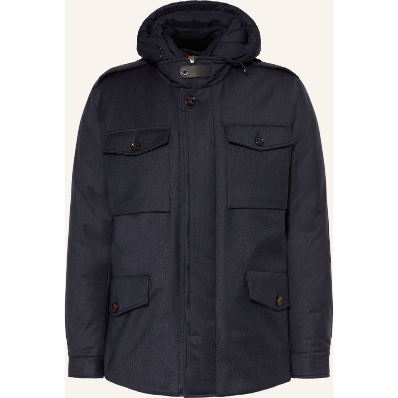 Moorer Daunenjacke Mit Herausnehmbarer Blende blau