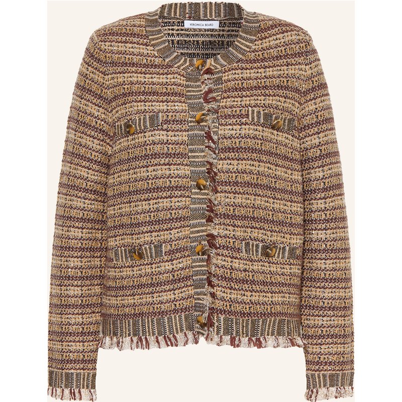 Veronica Beard Strick-Overjacket Sariyah Mit Pailletten rot