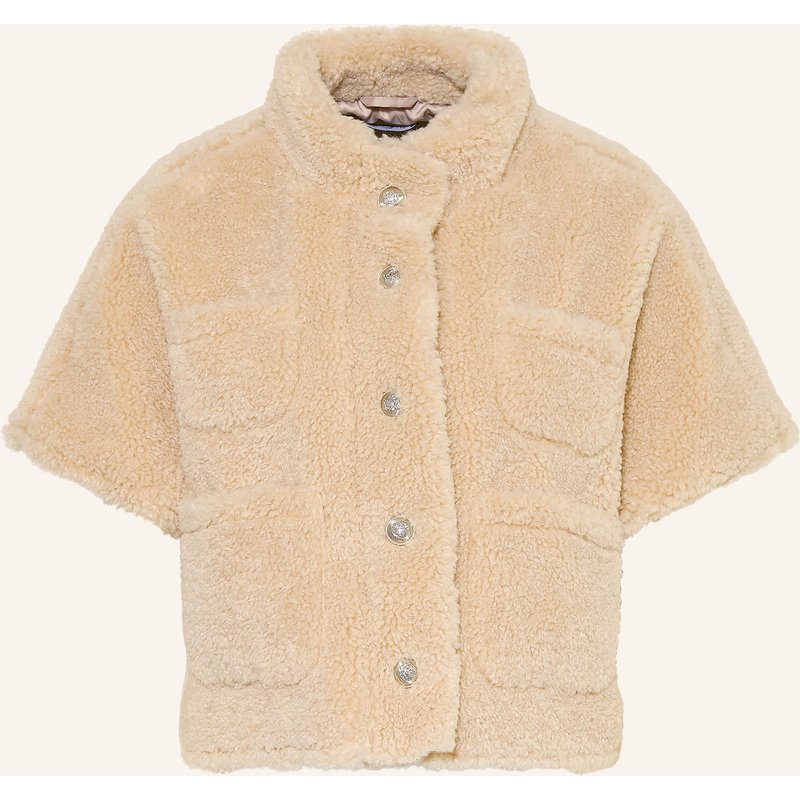 Monari Teddyfell-Jacke beige