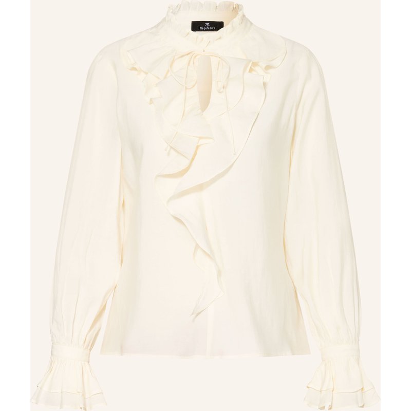 Monari Blusenshirt Mit Volants Und Rüschen weiss