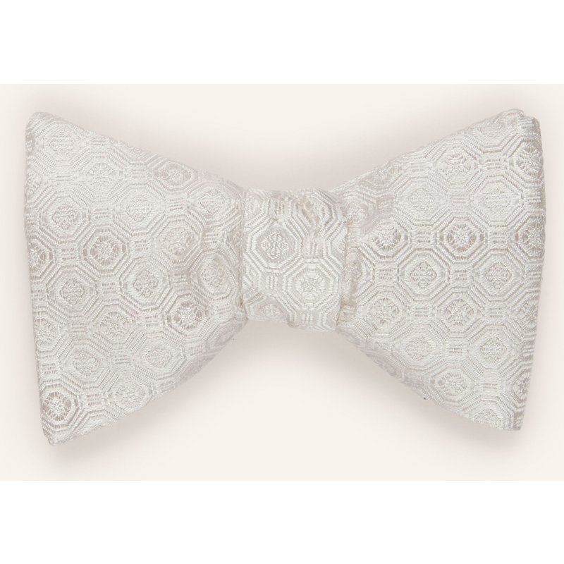 Eton Jacquard-Fliege weiss