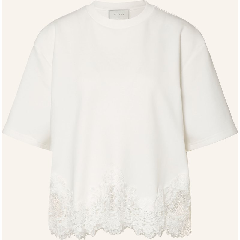 Neo Noir T-Shirt Iria Mit Spitze weiss