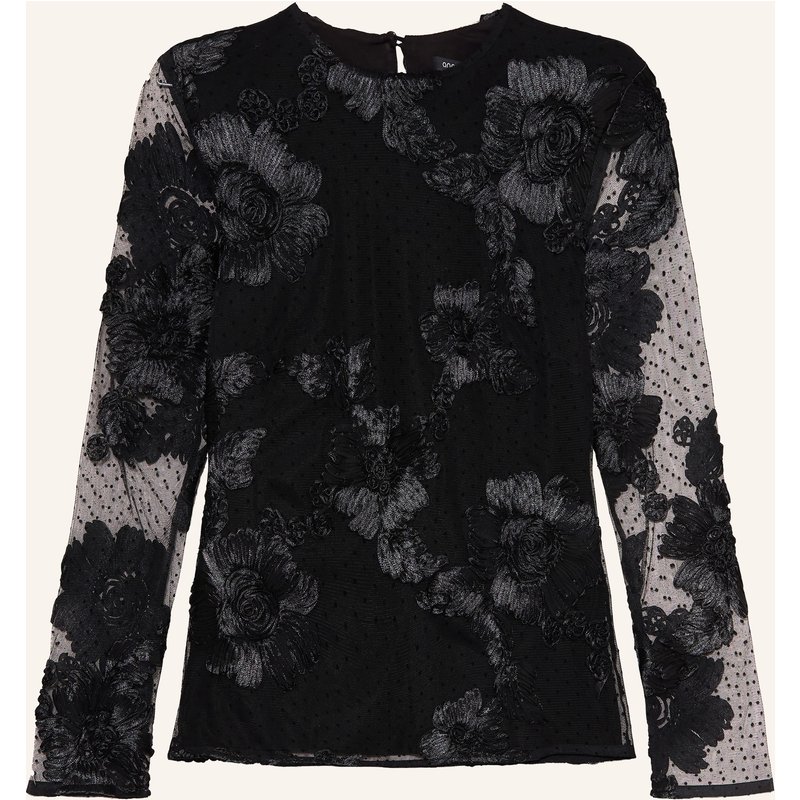 Ana Alcazar Longsleeve Aus Mesh schwarz