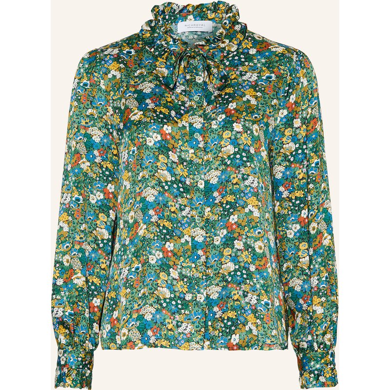 Rich & Royal Bluse Mit Rüschen gruen