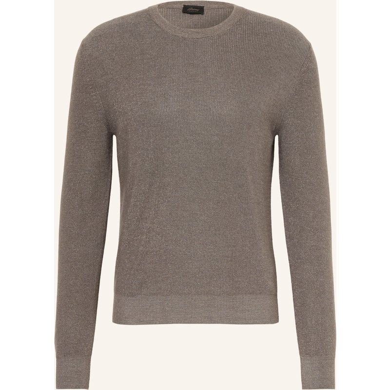 Brioni Pullover Mit Seide Und Cashmere grau