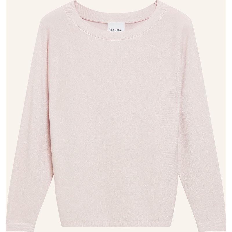 Comma Pullover Mit Glitzergarn rosa