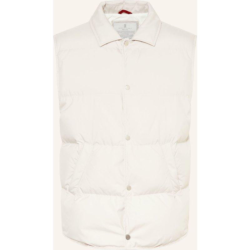 Brunello Cucinelli Daunenweste weiss