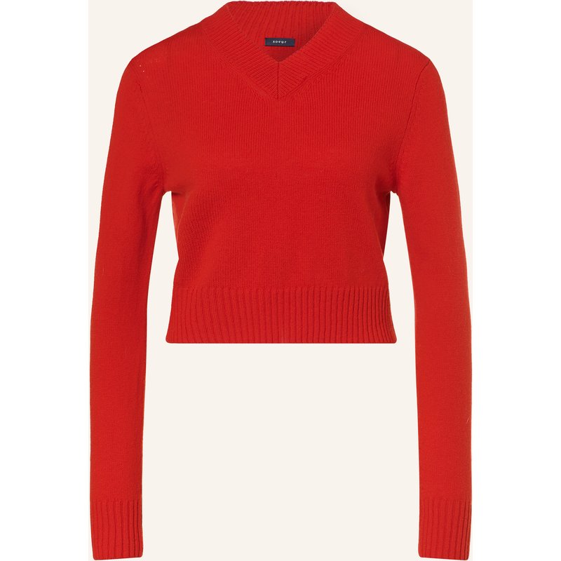 Soeur Pullover Jonas Aus Merinowolle rot