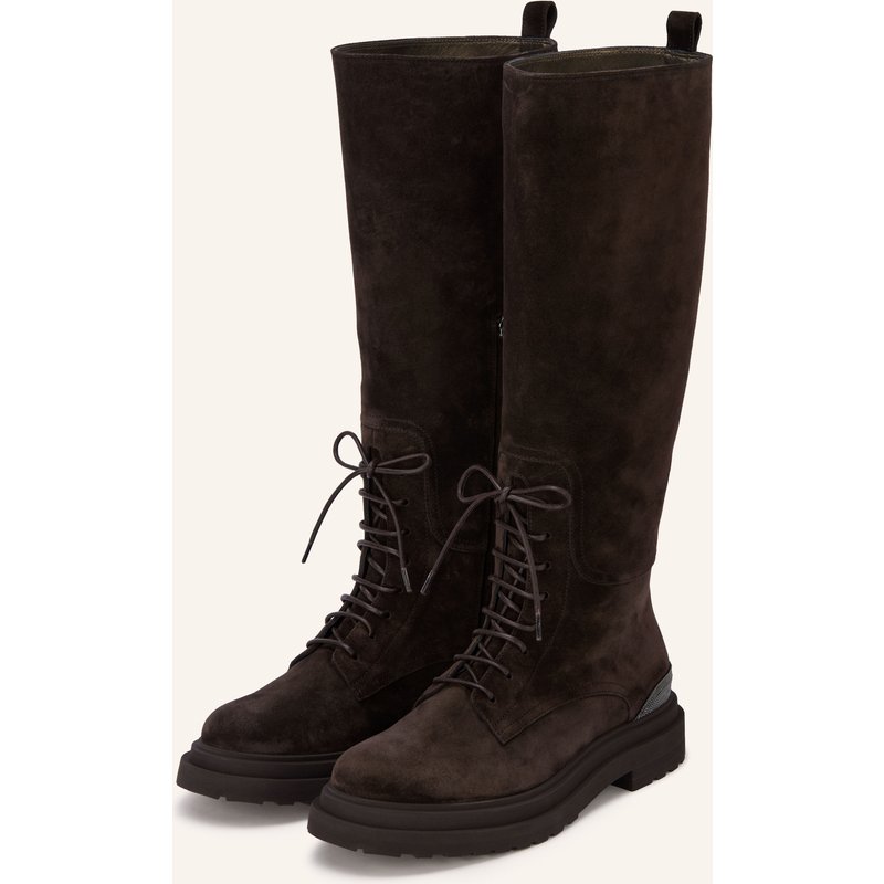 Brunello Cucinelli Stiefel Mit Schmuckperlen braun