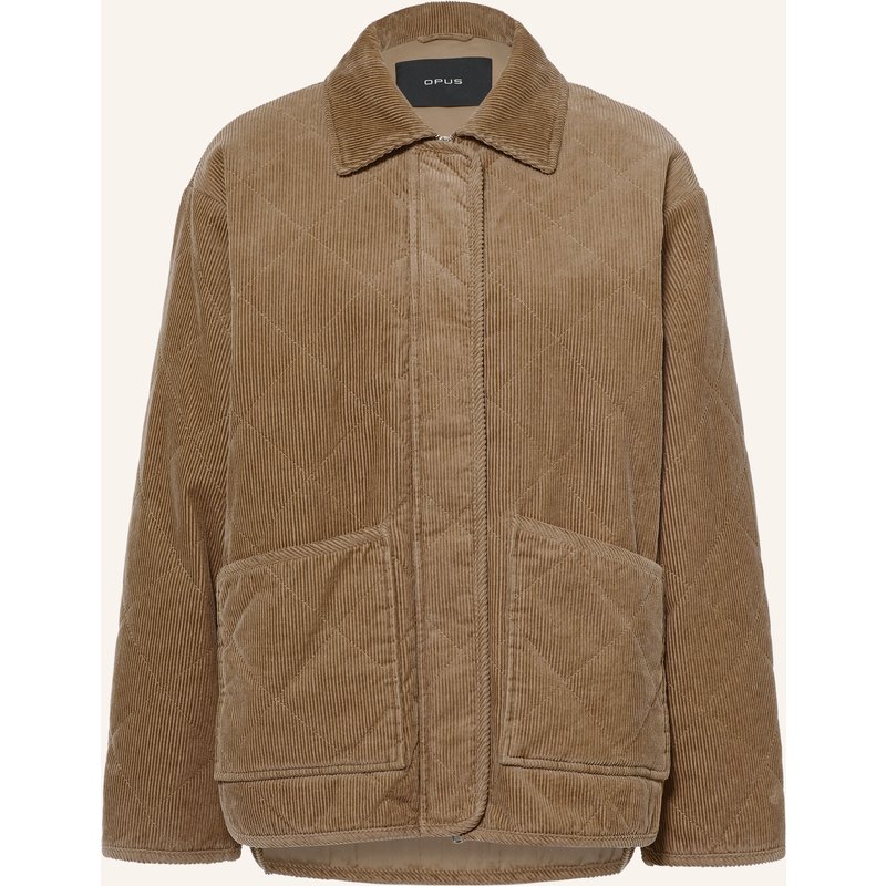 Opus Overjacket Hekordi Aus Cord braun