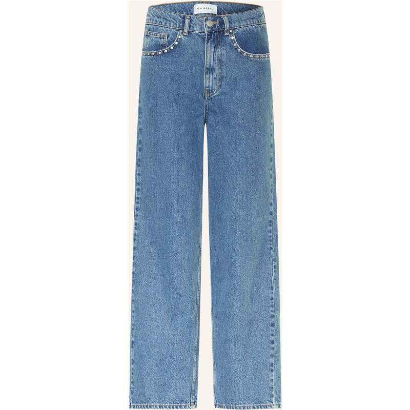 Oh April Straight Jeans Jutta Mit Nieten blau