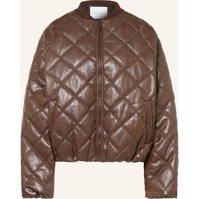 Rich & Royal Blouson In Lederoptik braun