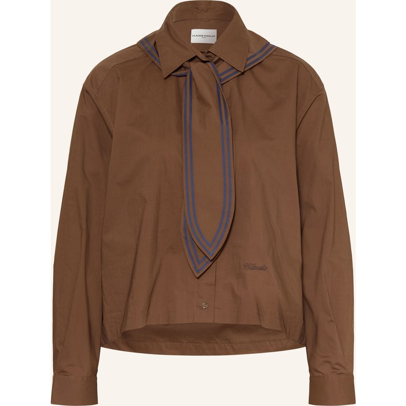 Claudie Pierlot Hemdbluse Mit Abnehmbarem Tuch braun