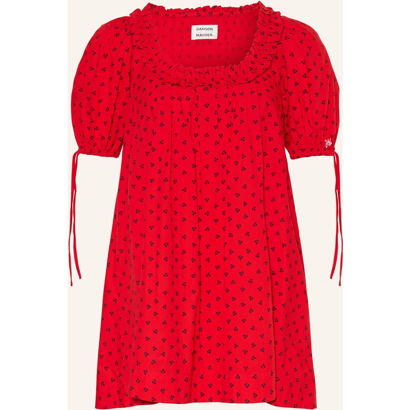 Damson Madder. Kleid Jemima Mit Rüschen rot