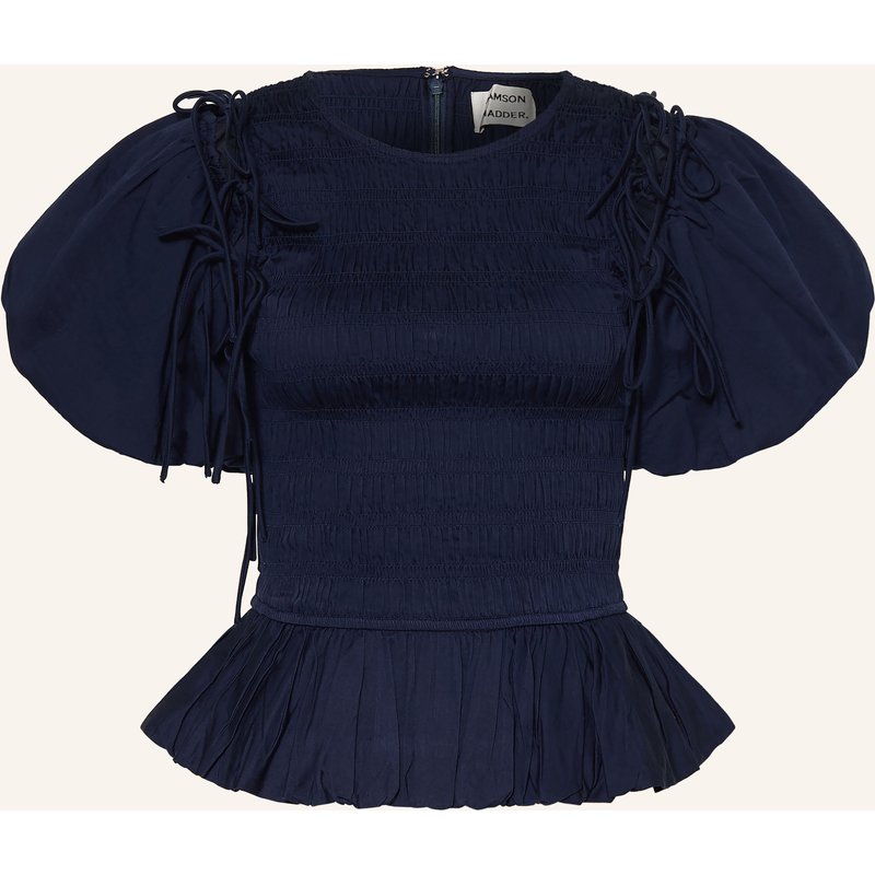 Damson Madder. Blusenshirt Becca Mit Abnehmbaren Ärmeln blau
